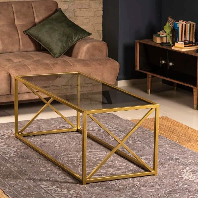 ترابيزة قهوة بسطح زجاج