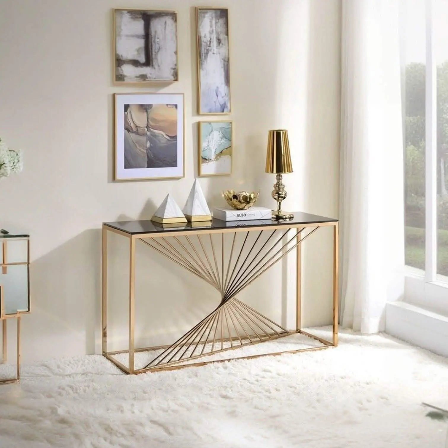 كونسول بسطح زجاج