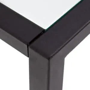 كونسول معدن بسطح زجاج