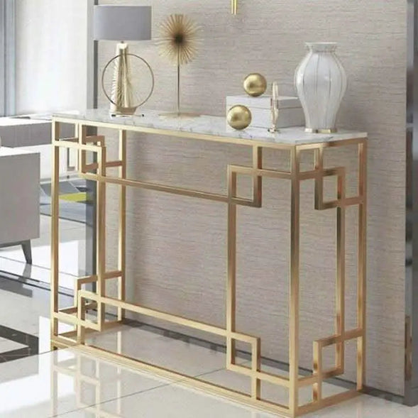 كونسول معدن بسطح رخام