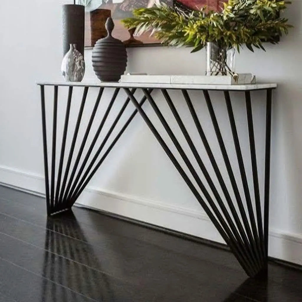 كونسول معدن بسطح رخام