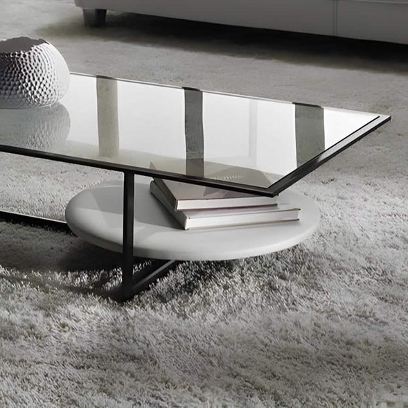 ترابيزة قهوة بسطح زجاج