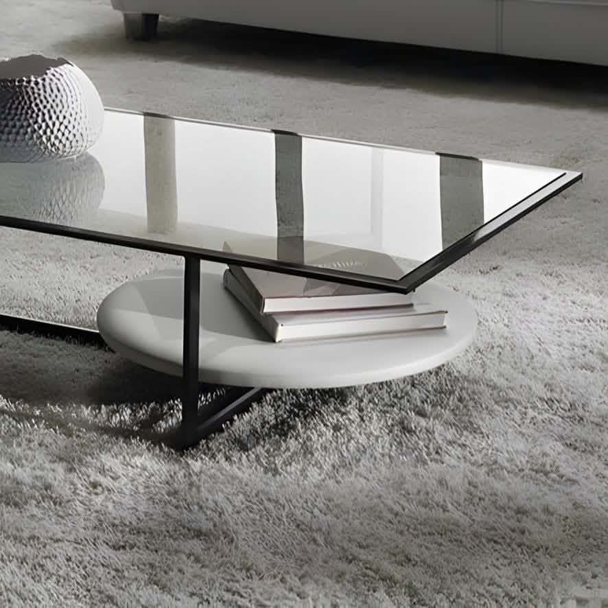 ترابيزة قهوة بسطح زجاج