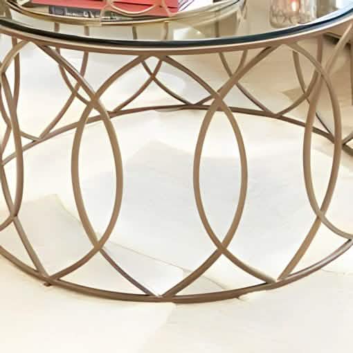 ترابيزة قهوة بسطح زجاج