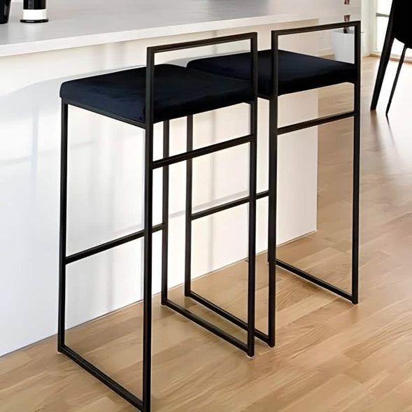 كرسي بار معدن وقماش