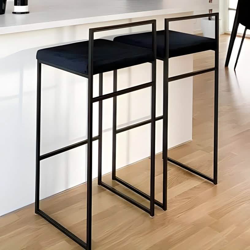 كرسي بار معدن وقماش