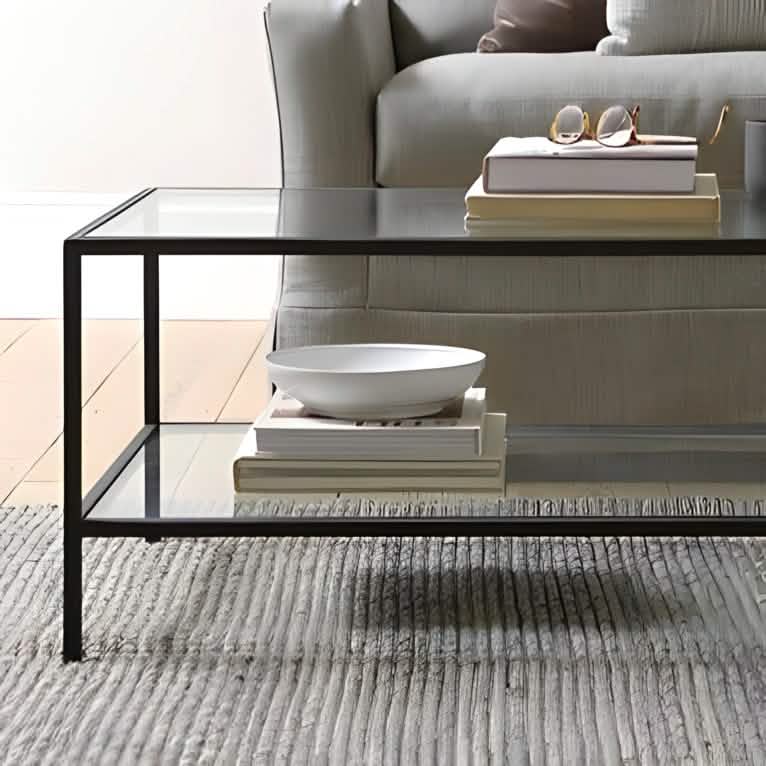 ترابيزة قهوة بسطح زجاج