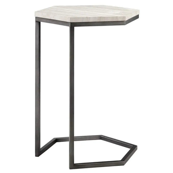 ترابيزة جانبية معدن بسطح رخام