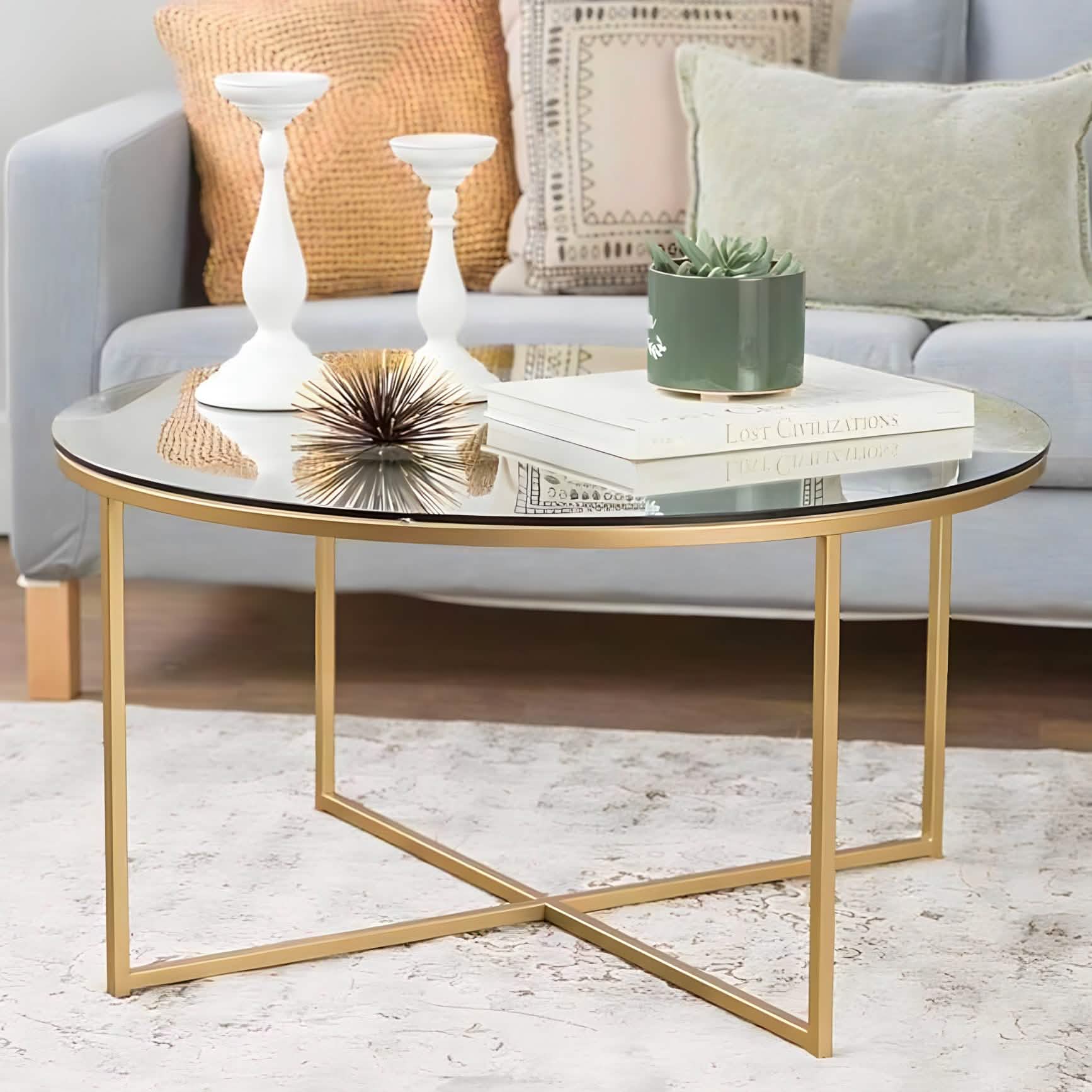 ترابيزة قهوة زجاج