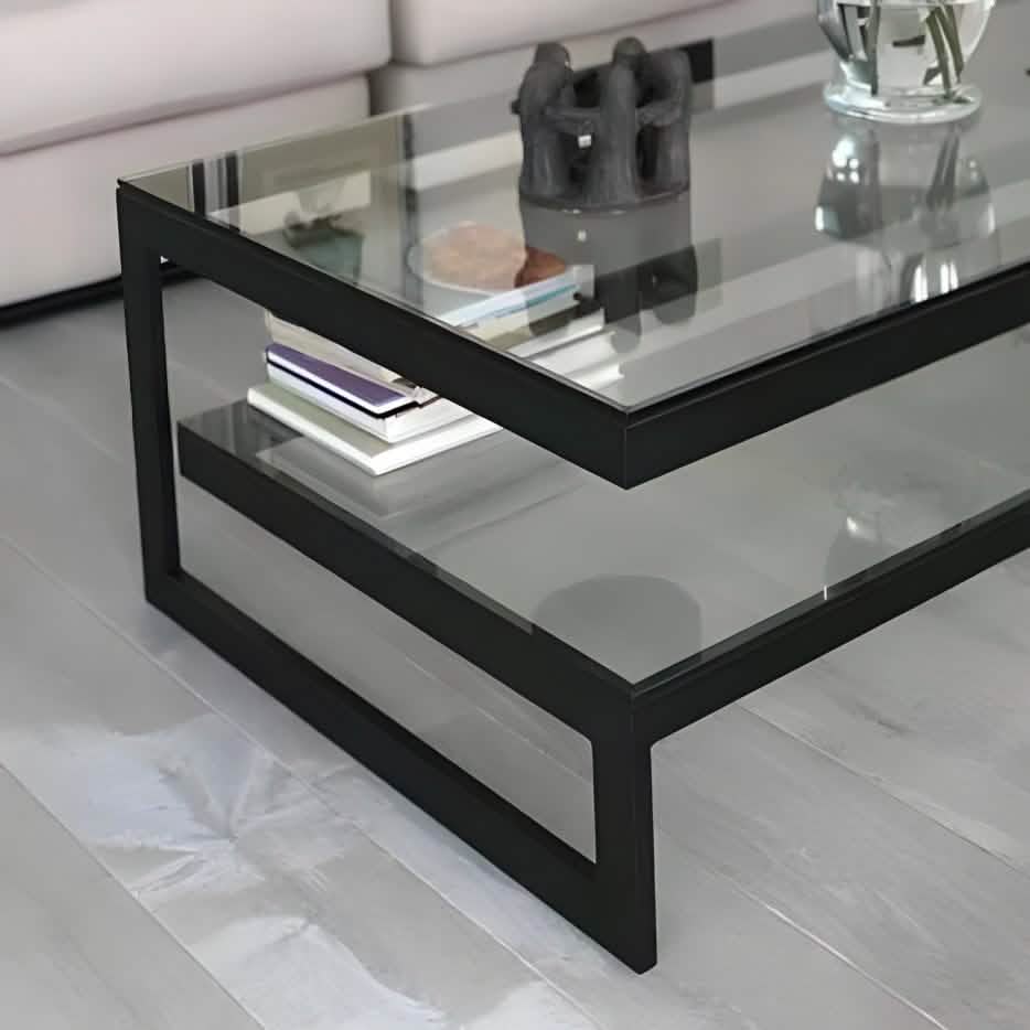 ترابيزة قهوة بسطح زجاج