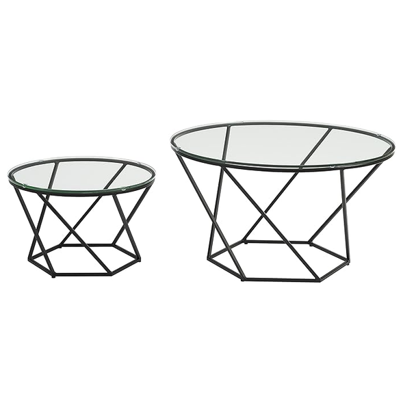 ترابيزة قهوة بسطح زجاج