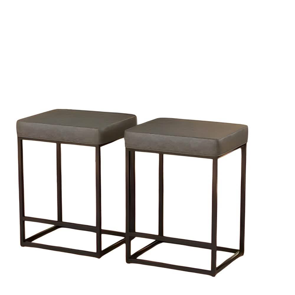 كرسي بار معدن وجلد