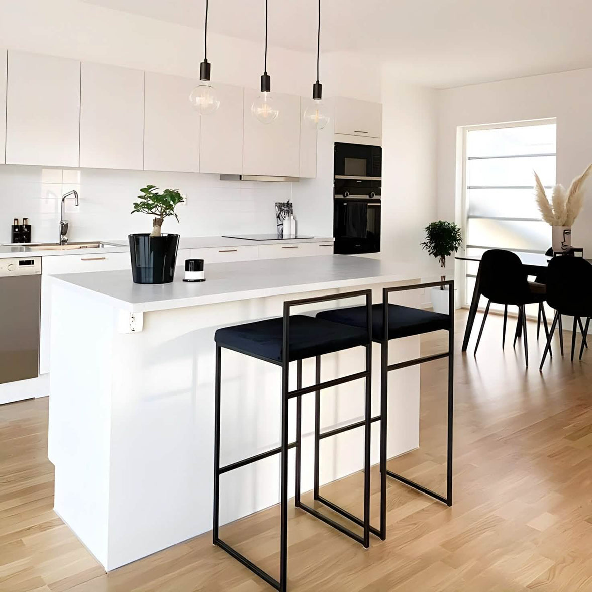 كرسي بار معدن وقماش