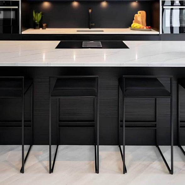 كرسي بار معدن وقماش