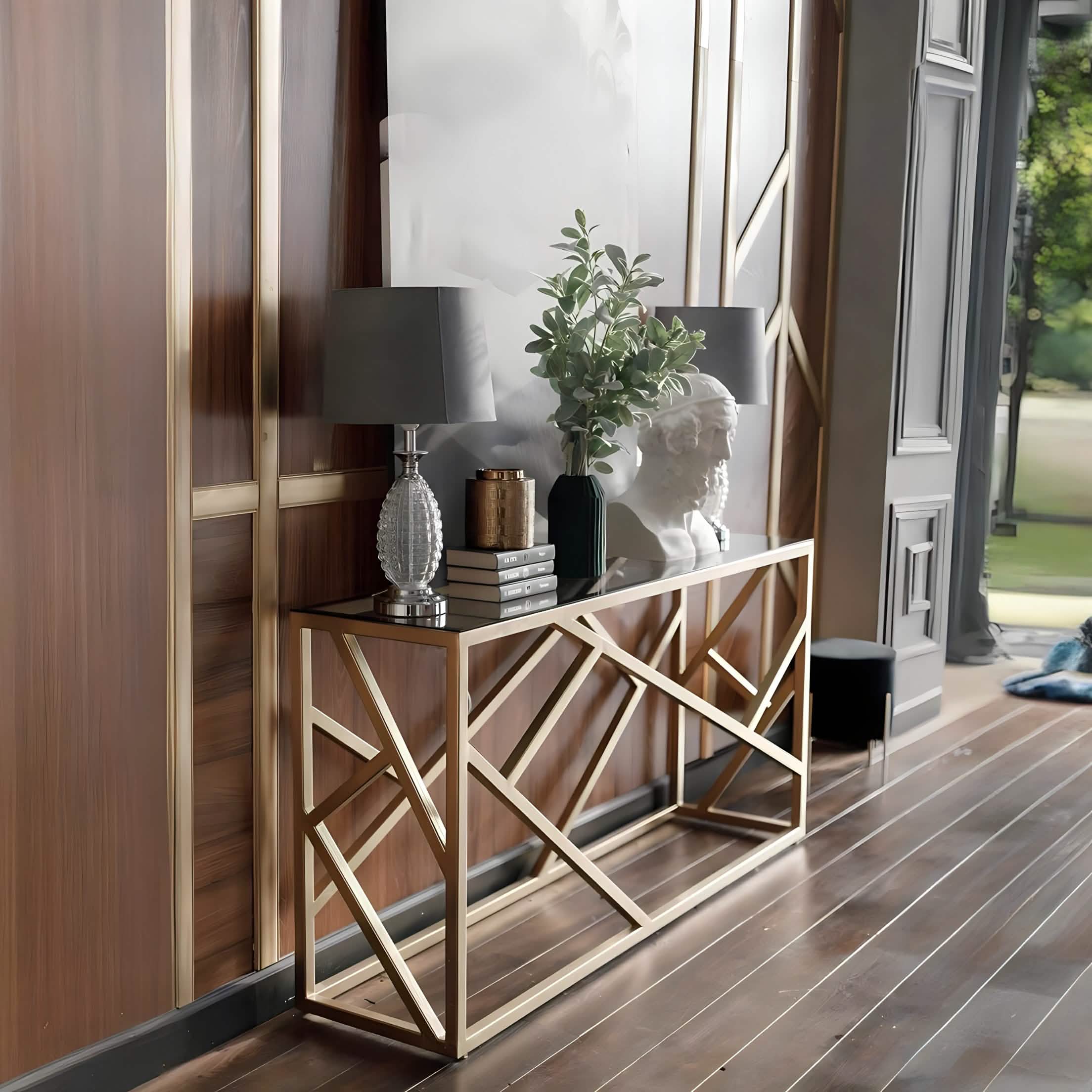 كونسول بسطح زجاج