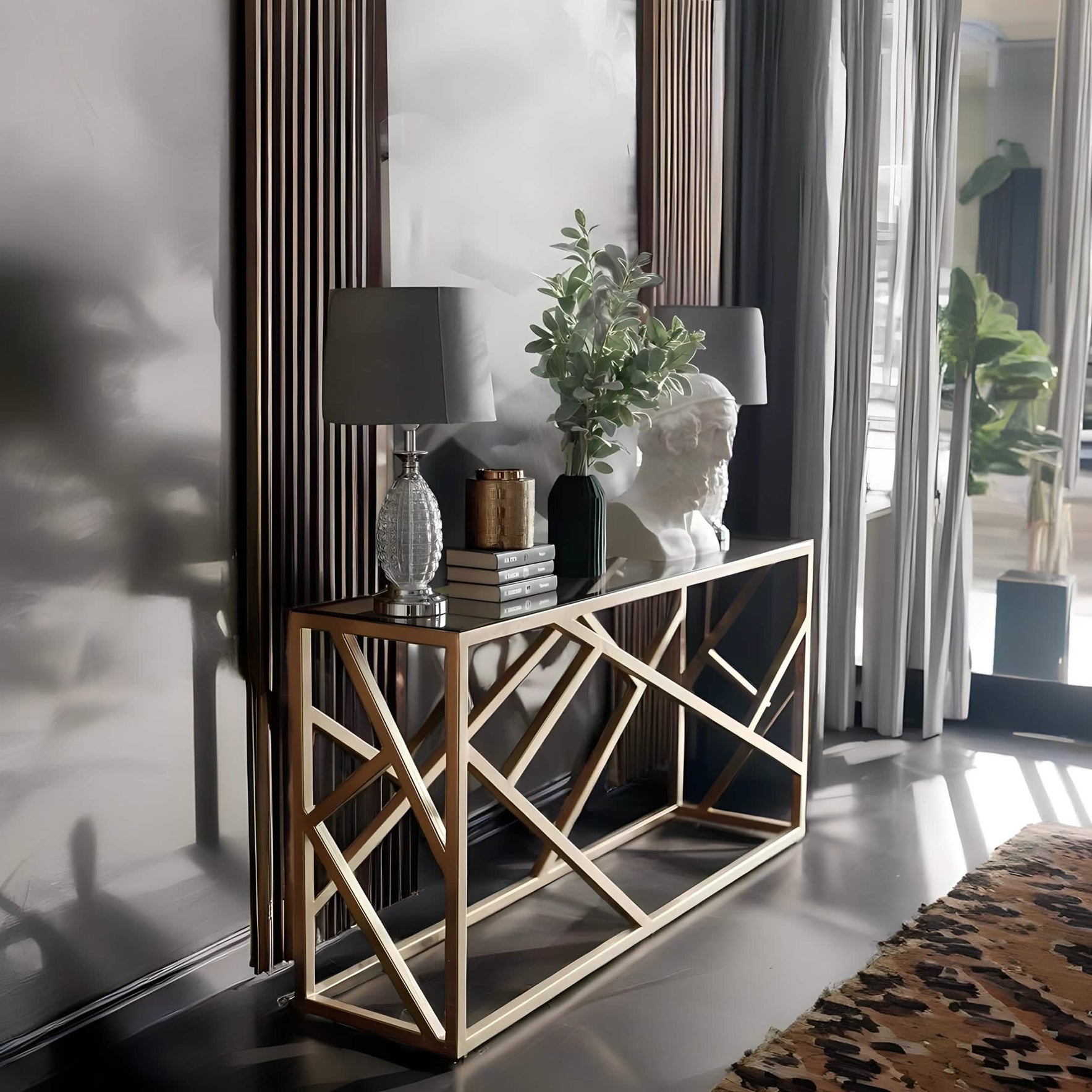 كونسول بسطح زجاج