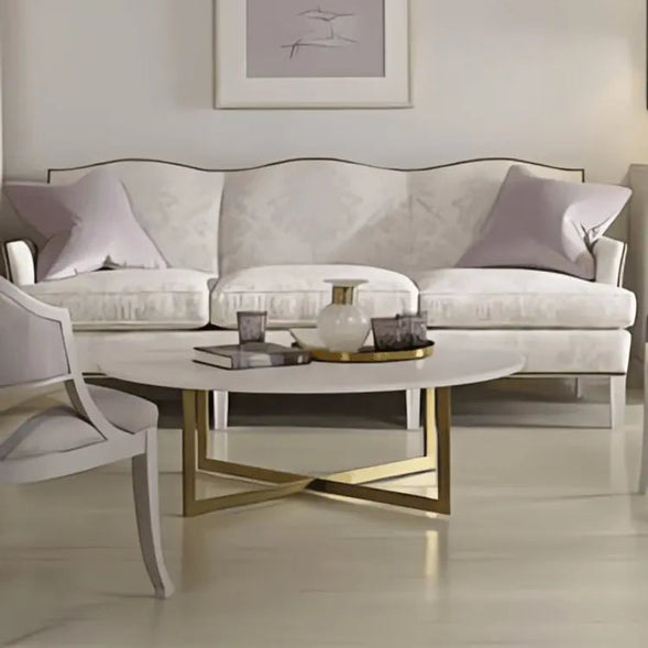 ترابيزة قهوة معدن بسطح رخام