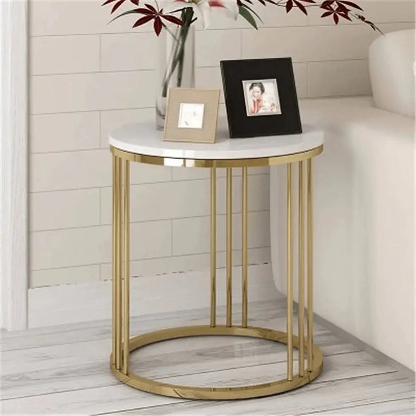 ترابيزة قهوة مع ترابيزة جانبية معدن