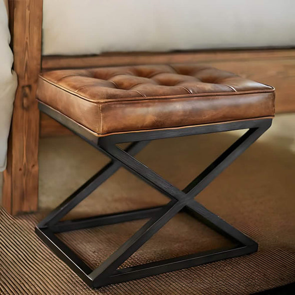 كرسي معدن و جلد