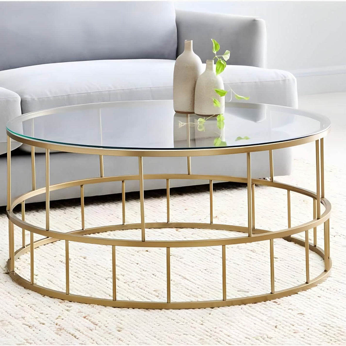 ترابيزة قهوة بسطح زجاج