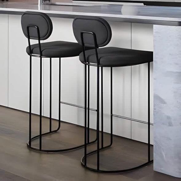 كرسي بار معدن وقماش