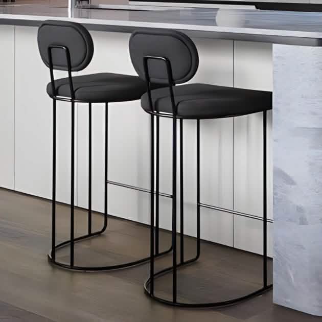 كرسي بار معدن وقماش